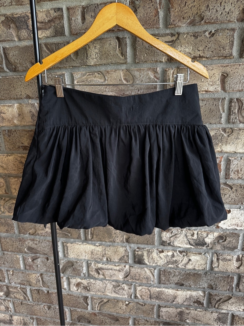 Zara Black Bubble Hem Mini Skort Size M NWT Balloon Puff Skirt With Shorts - Picture 4 of 12